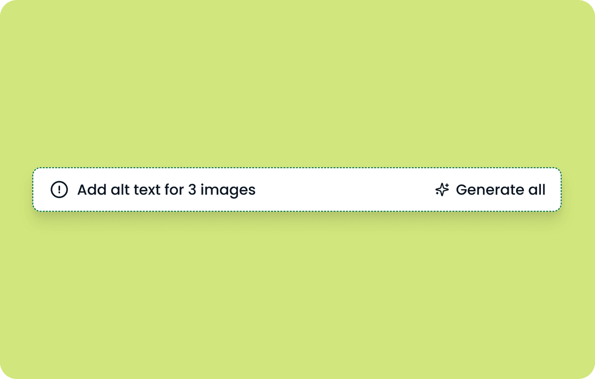 AI alt text generation for multiple images